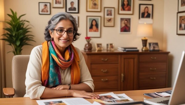 Online meeting with a client from India