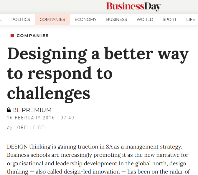 Business Day Article