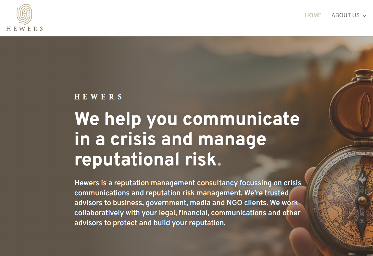 Copywriting and editing for the Hewers website